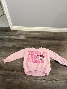 Hello Kitty Light Pink Pullover with Green Logo